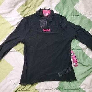 Mesh long sleeves Barbie shirt